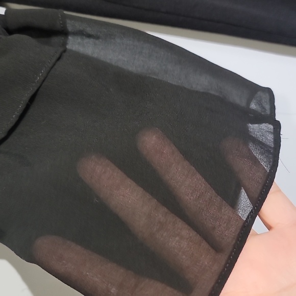 LC Lauren Conrad Bell Sleeve Black Sheer Dress - Picture 3 of 8